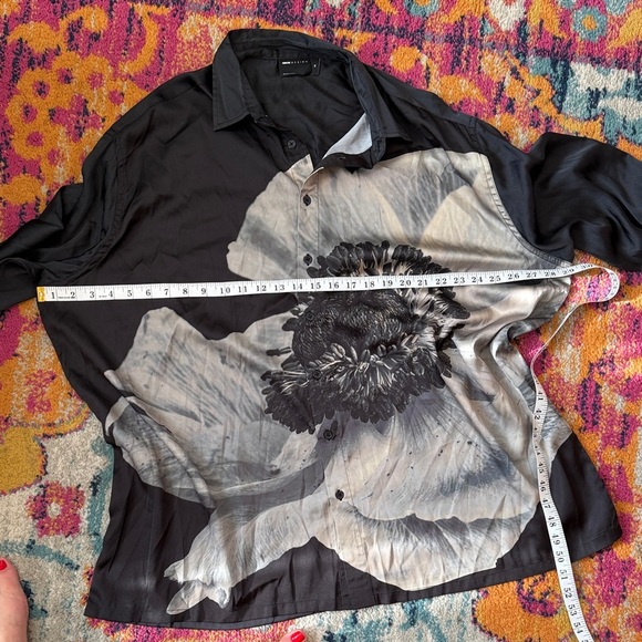 ASOS Black and Gray Floral Mini Dress - Picture 3 of 5